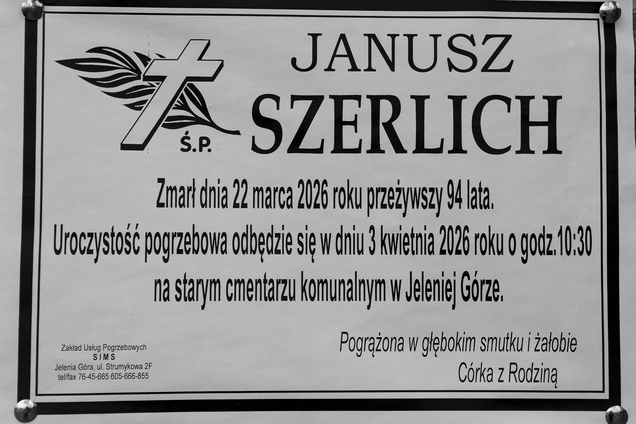 Zmarł Janusz Szerlich