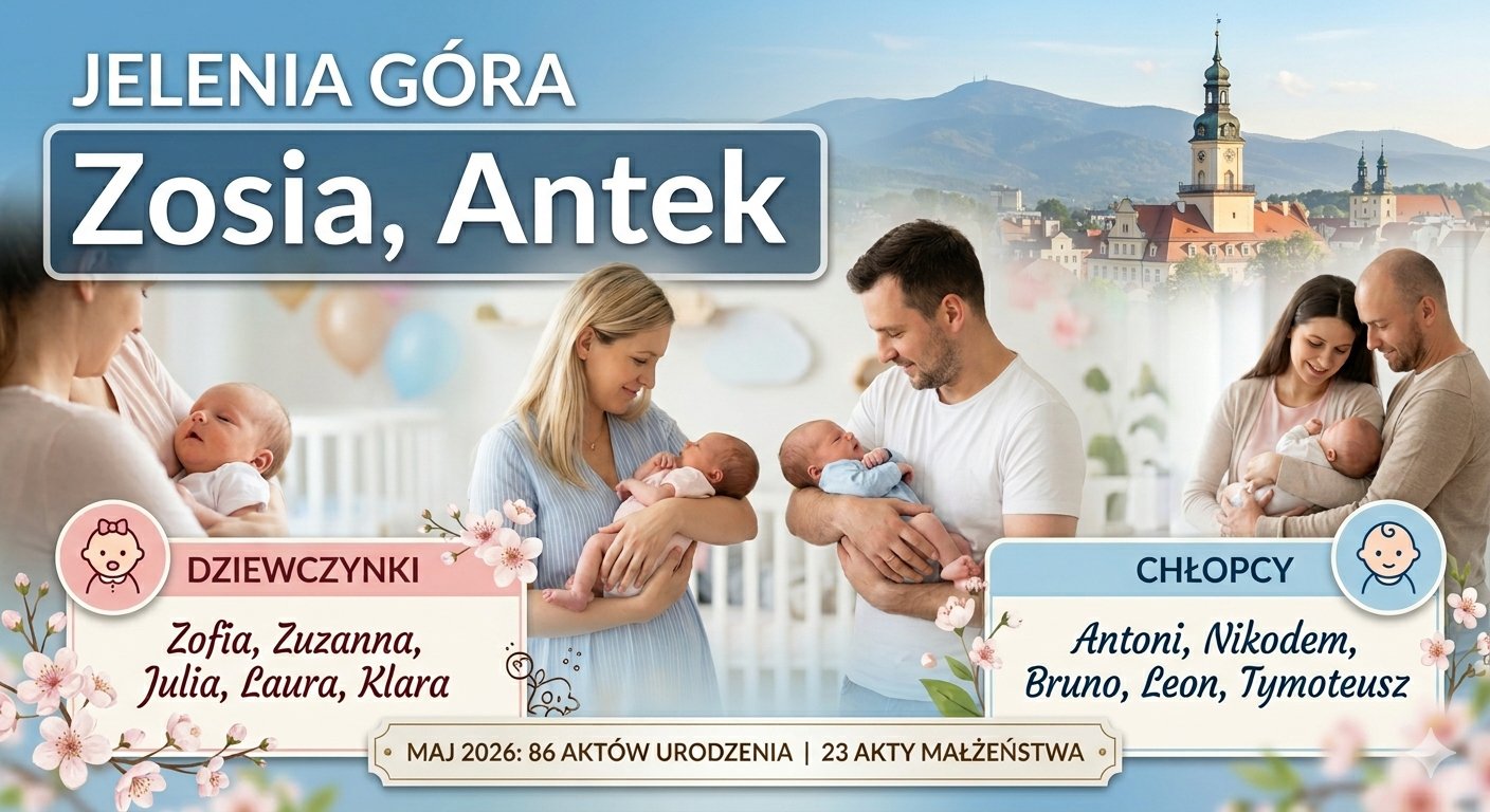 Najczęściej nadawane imiona w maju