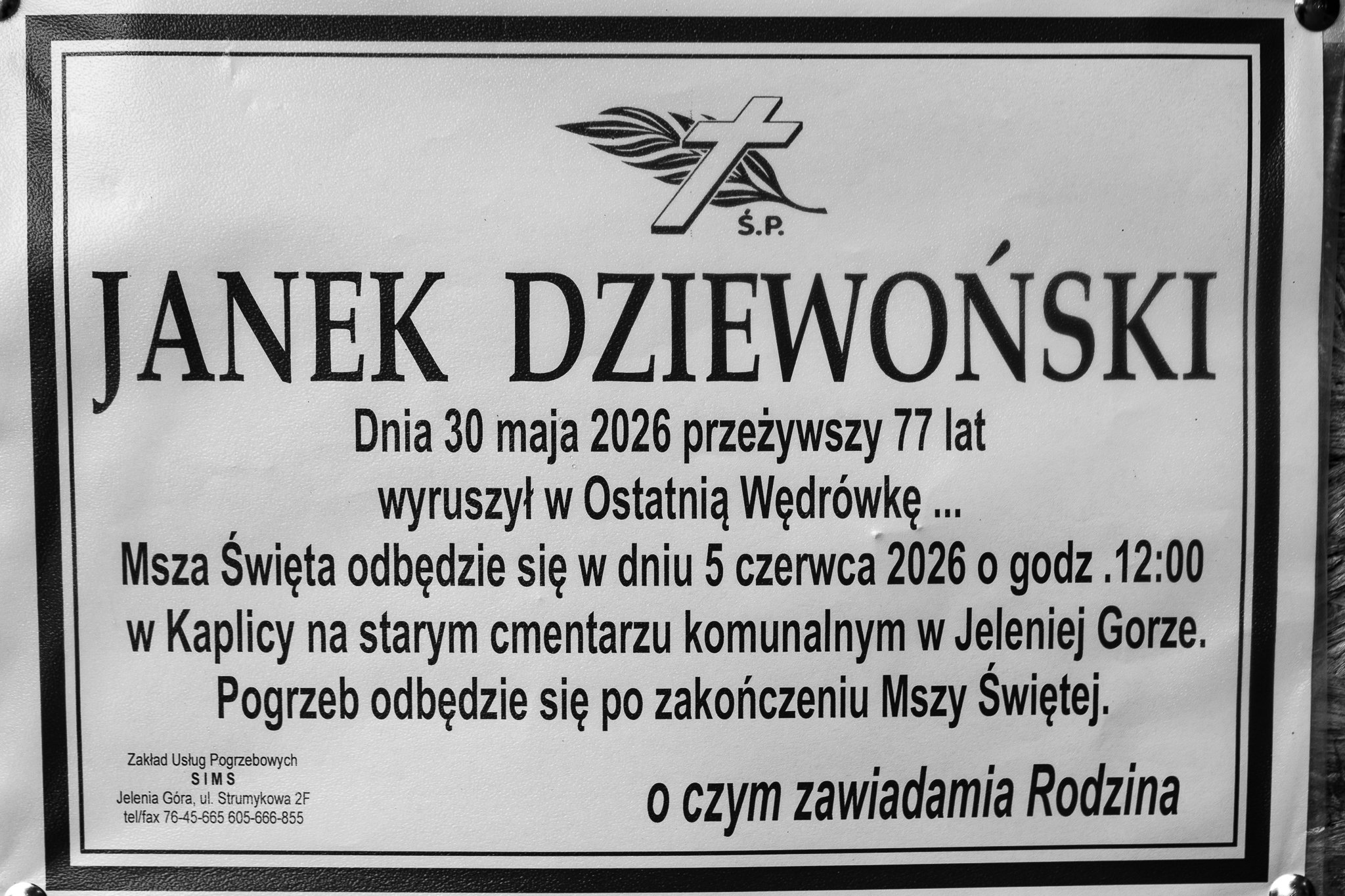 Zmarł Janek Dziewoński