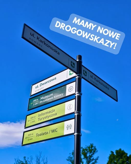 Nowe drogowskazy już w Kowarach