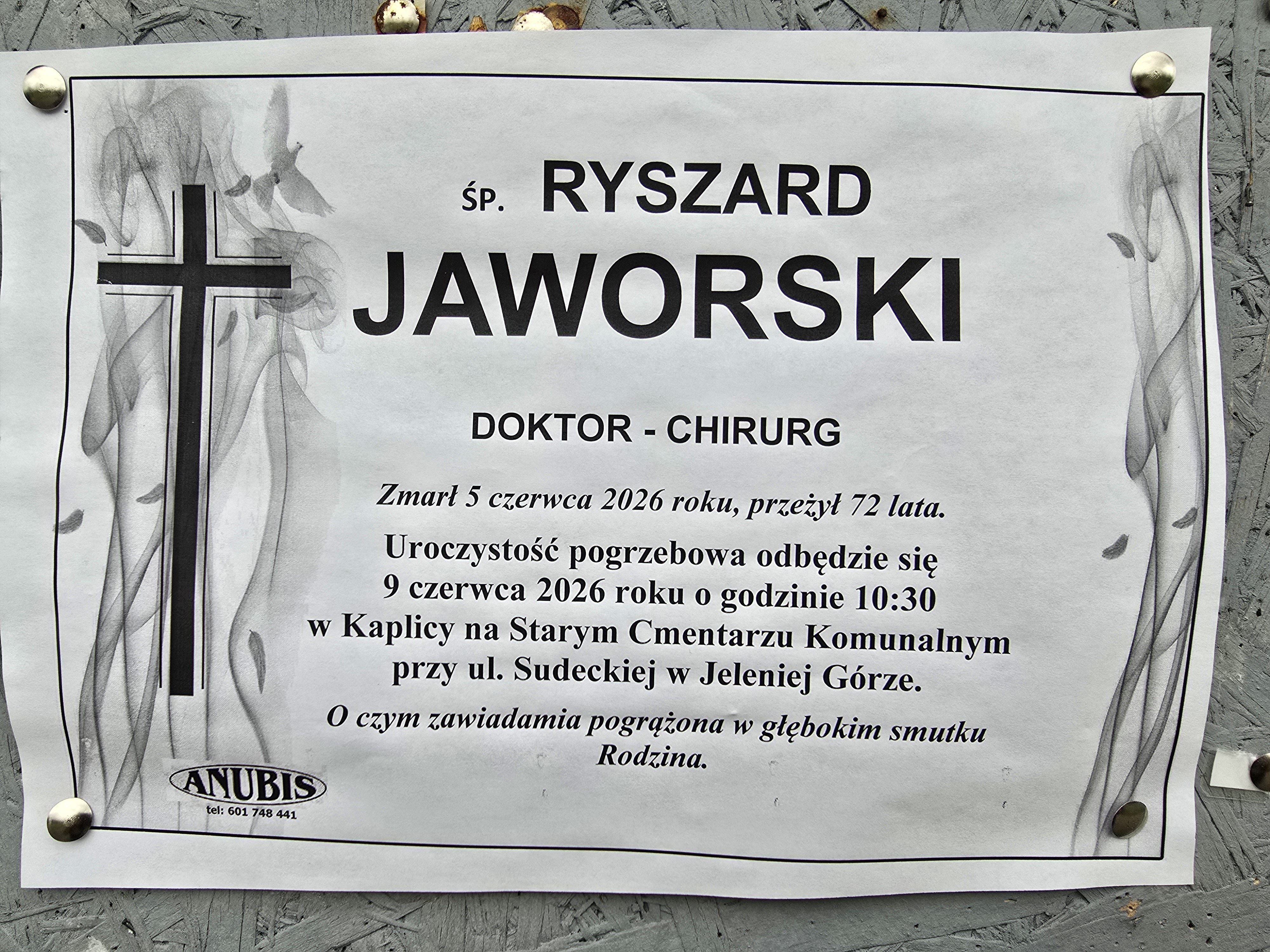 Zmarł jeleniogórski chirurg - Ryszard Jaworski