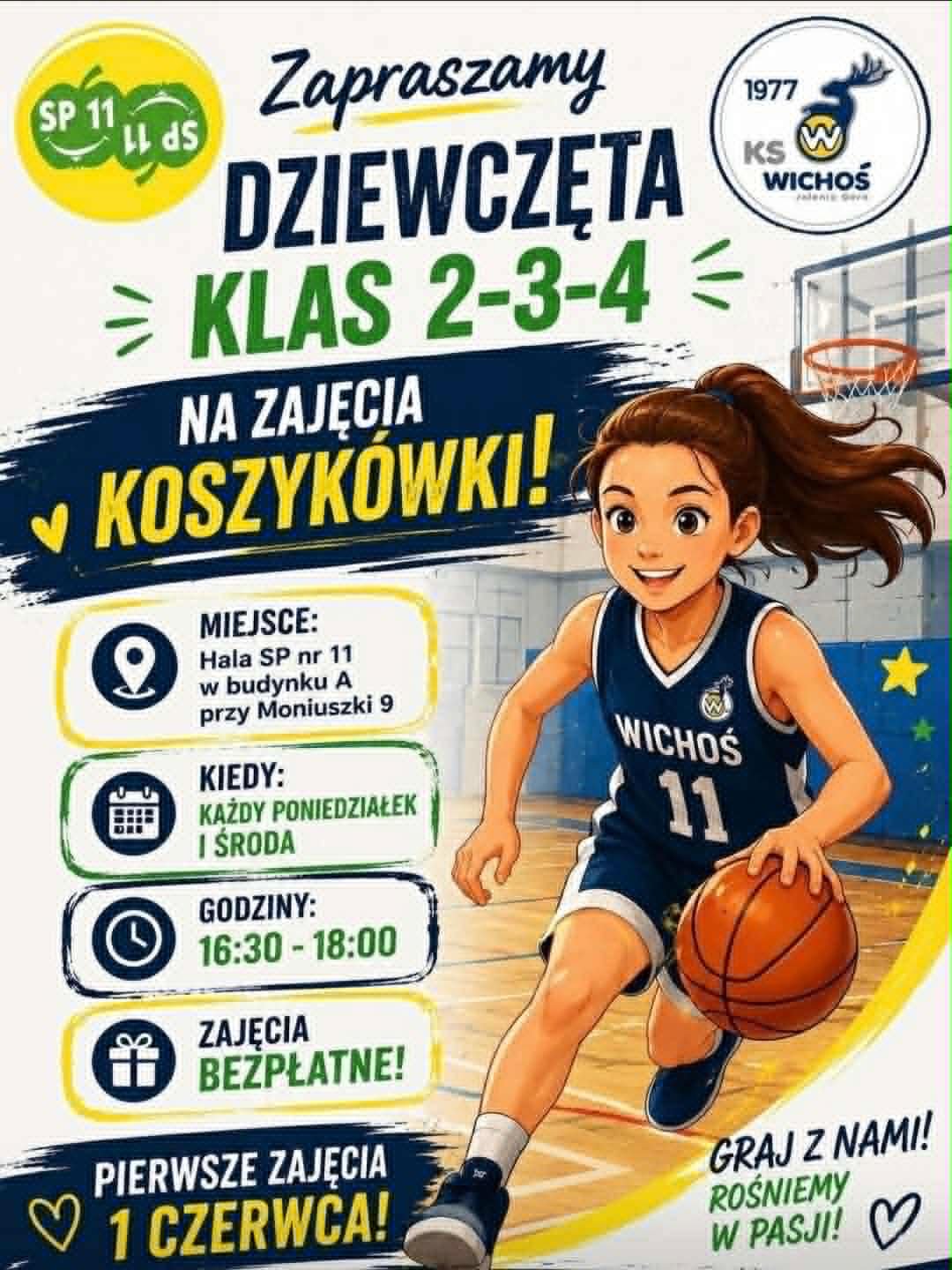 Trwają bezpłatne zajęcia dla adeptek koszykówki