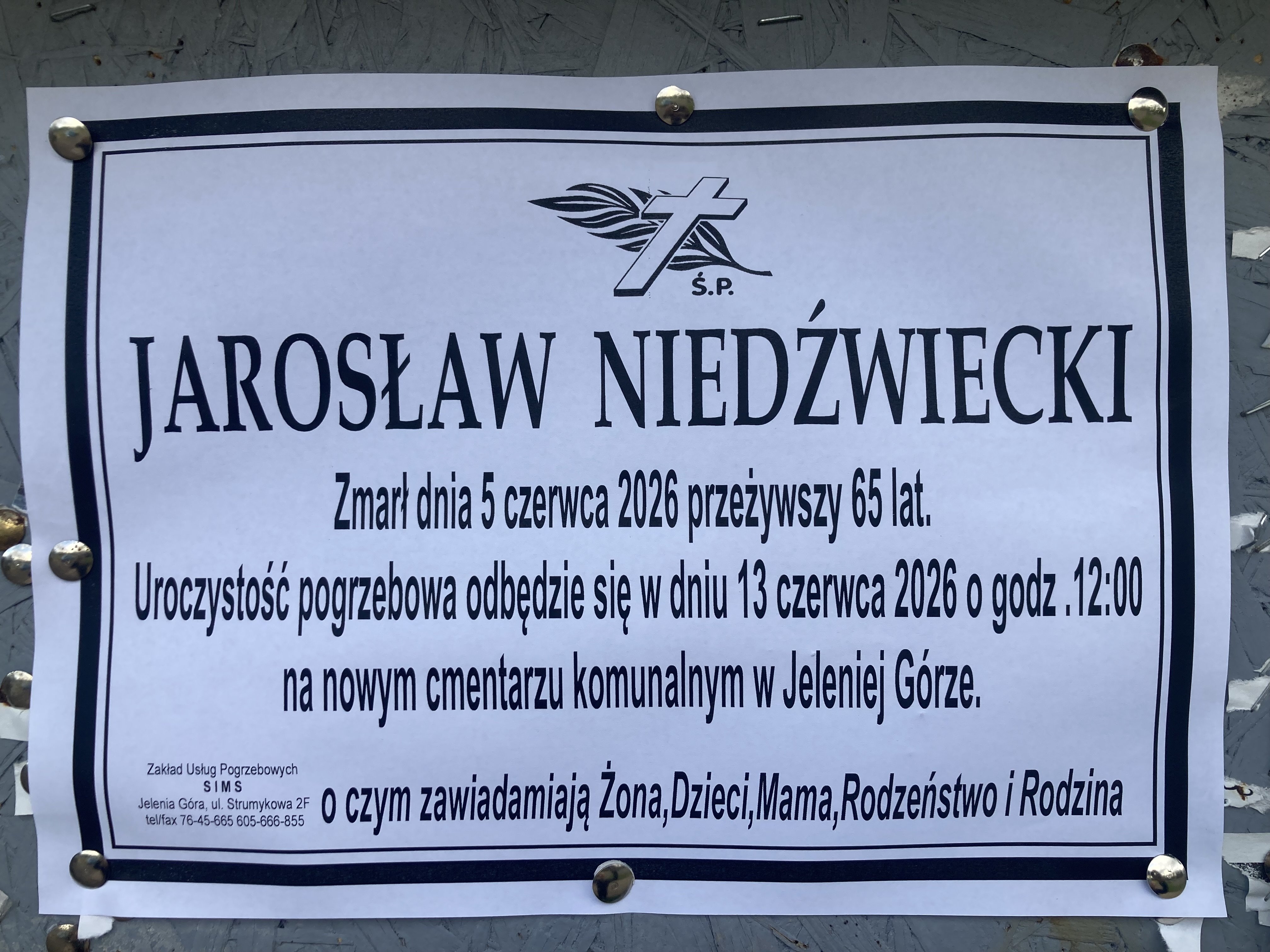 Zmarł Jarosław Niedźwiecki