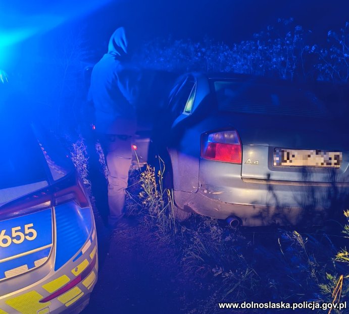 Nocny pościg za Audi