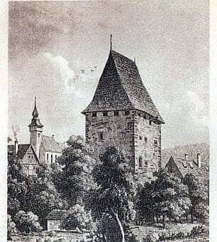 Rzemieślnicy pod wieżą