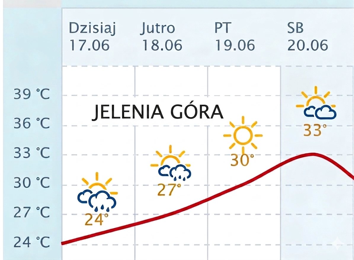 W sobotę w Jeleniej Górze mogą być aż 33 stopnie!
