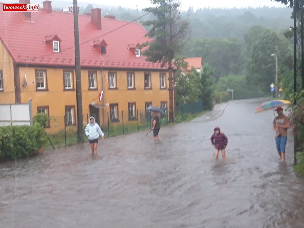 Świeradów-Zdrój zalany po burzy