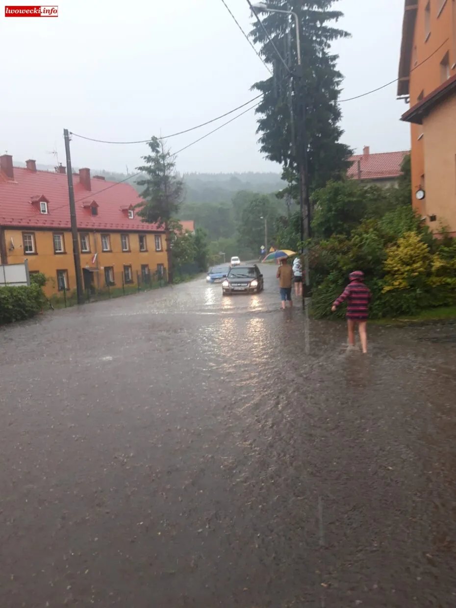 Świeradów-Zdrój zalany po burzy