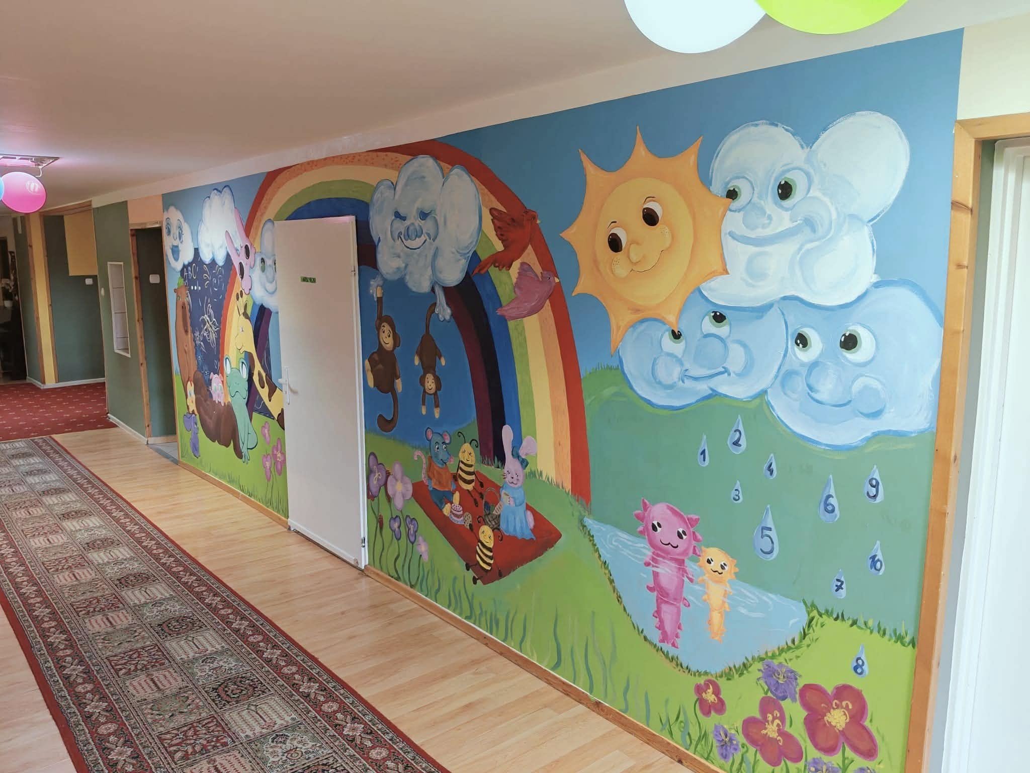 Mural uczniów „Rzemiosł” ożywił przedszkole