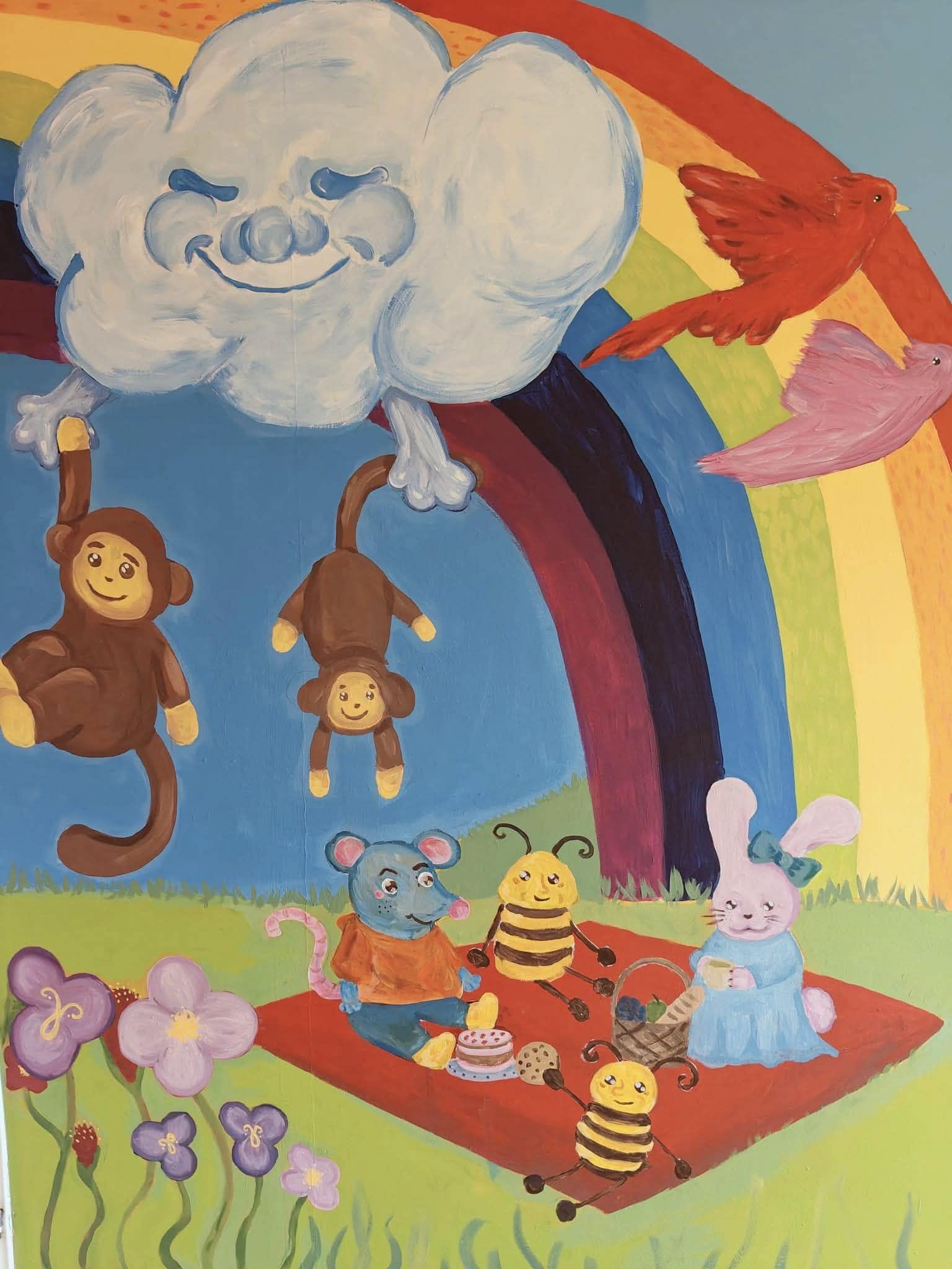 Mural uczniów „Rzemiosł” ożywił przedszkole