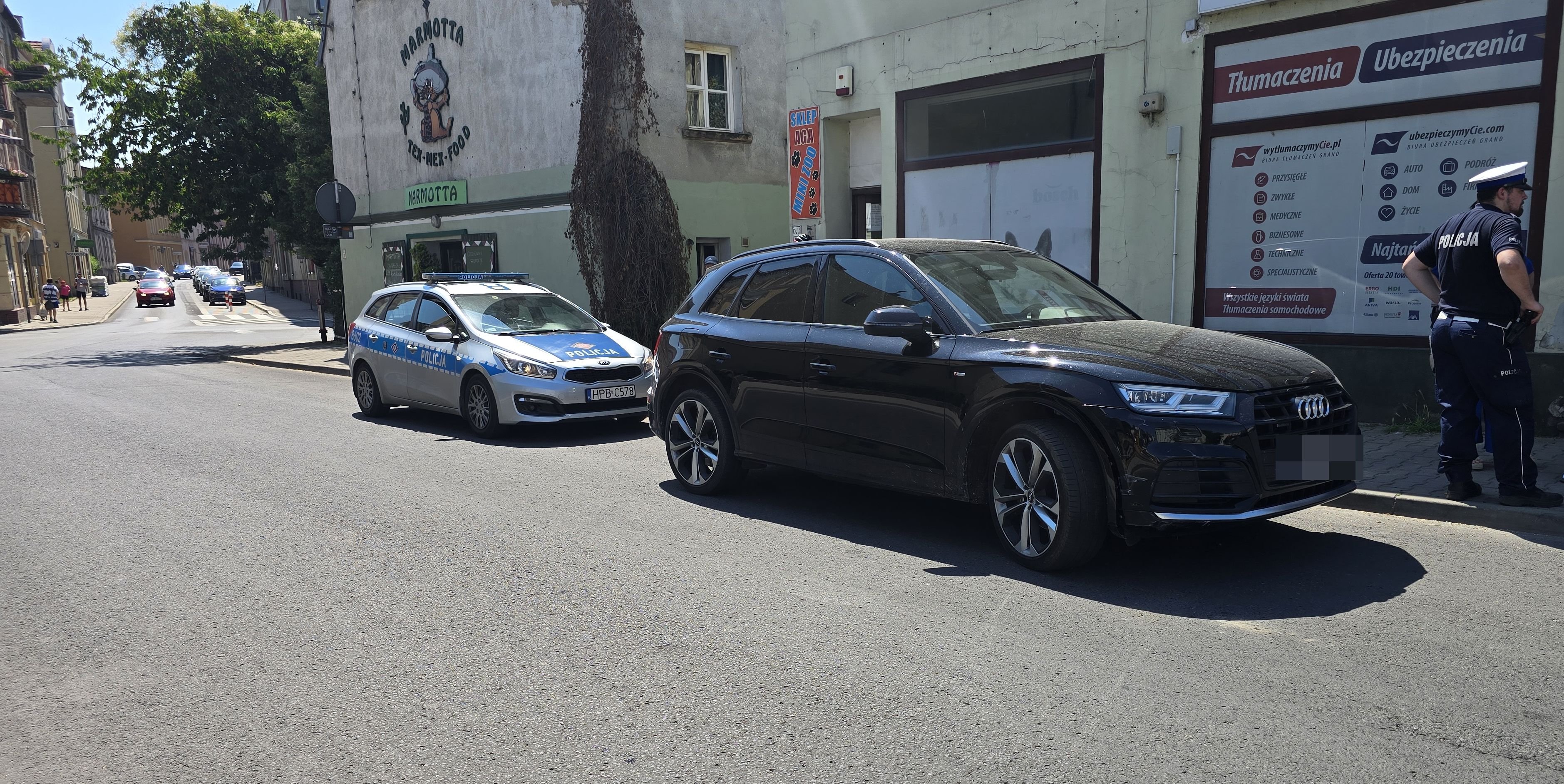 Kolizja Toyoty i Audi