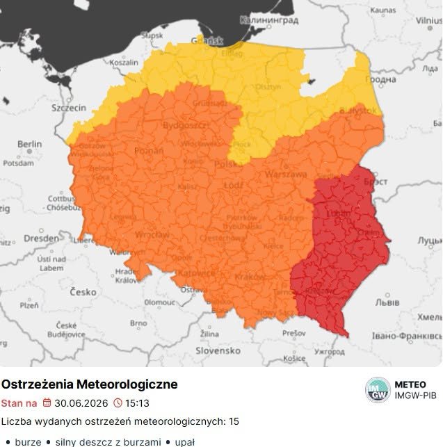 Uwaga na groźne burze