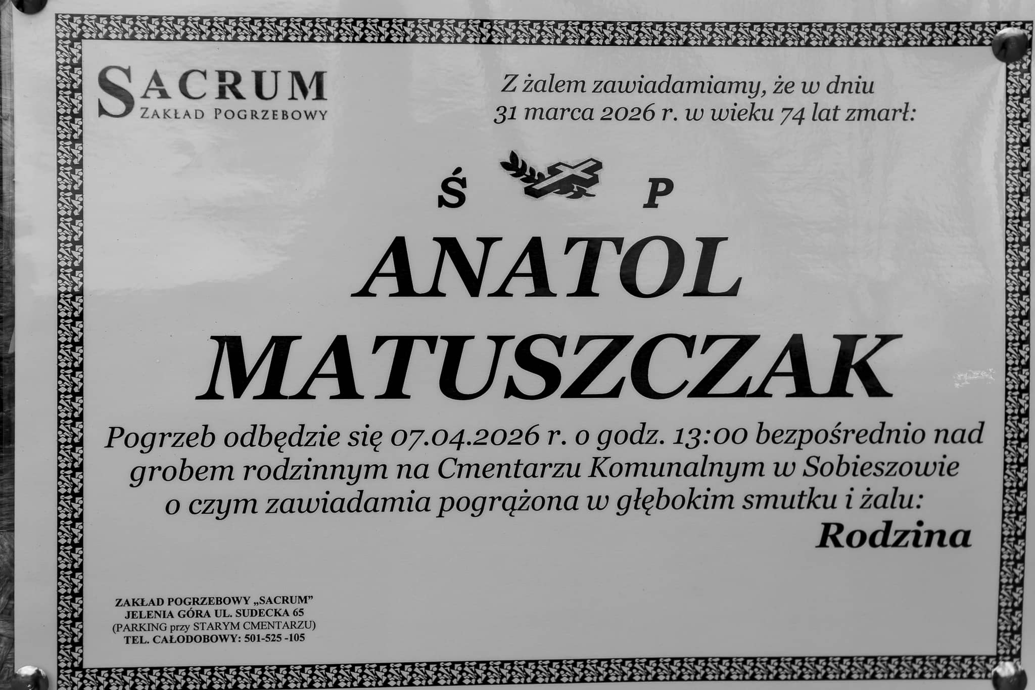 Zmarł Anatol Matuszczak