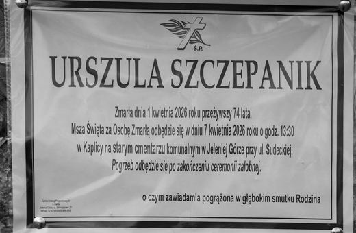 Zmarła Urszula Szczepanik