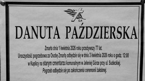 Zmarła Danuta Paździerska