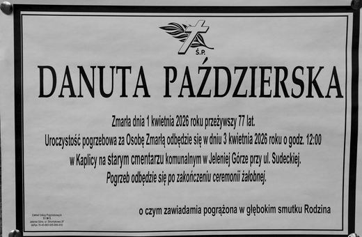 Zmarła Danuta Paździerska