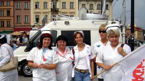 Jeleniogórskie pielęgniarki protestowały w Warszawie.