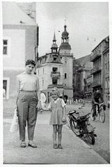 Plac Piastowski w Cieplicach w 1946 roku.