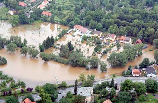 Zalane Cieplice w sierpniu ubiegłego roku.