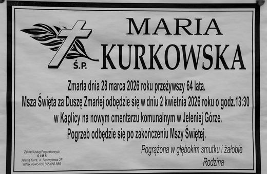Zmarła Maria Kurkowska