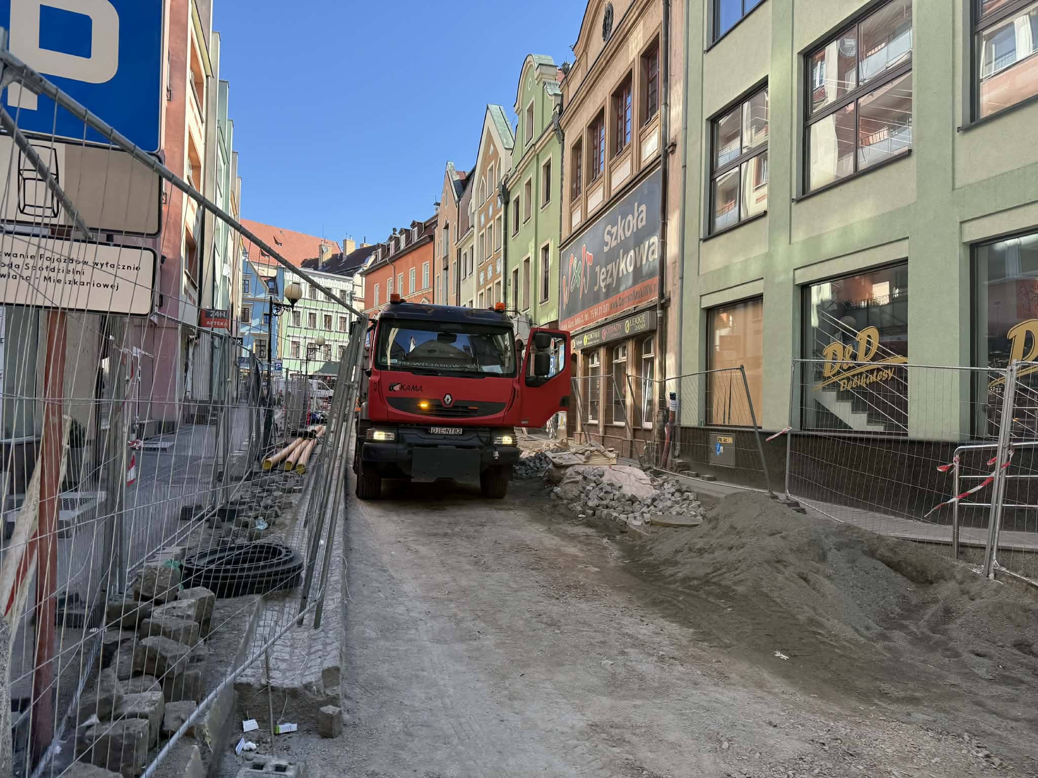 Plac budowy w sercu Jeleniej Góry