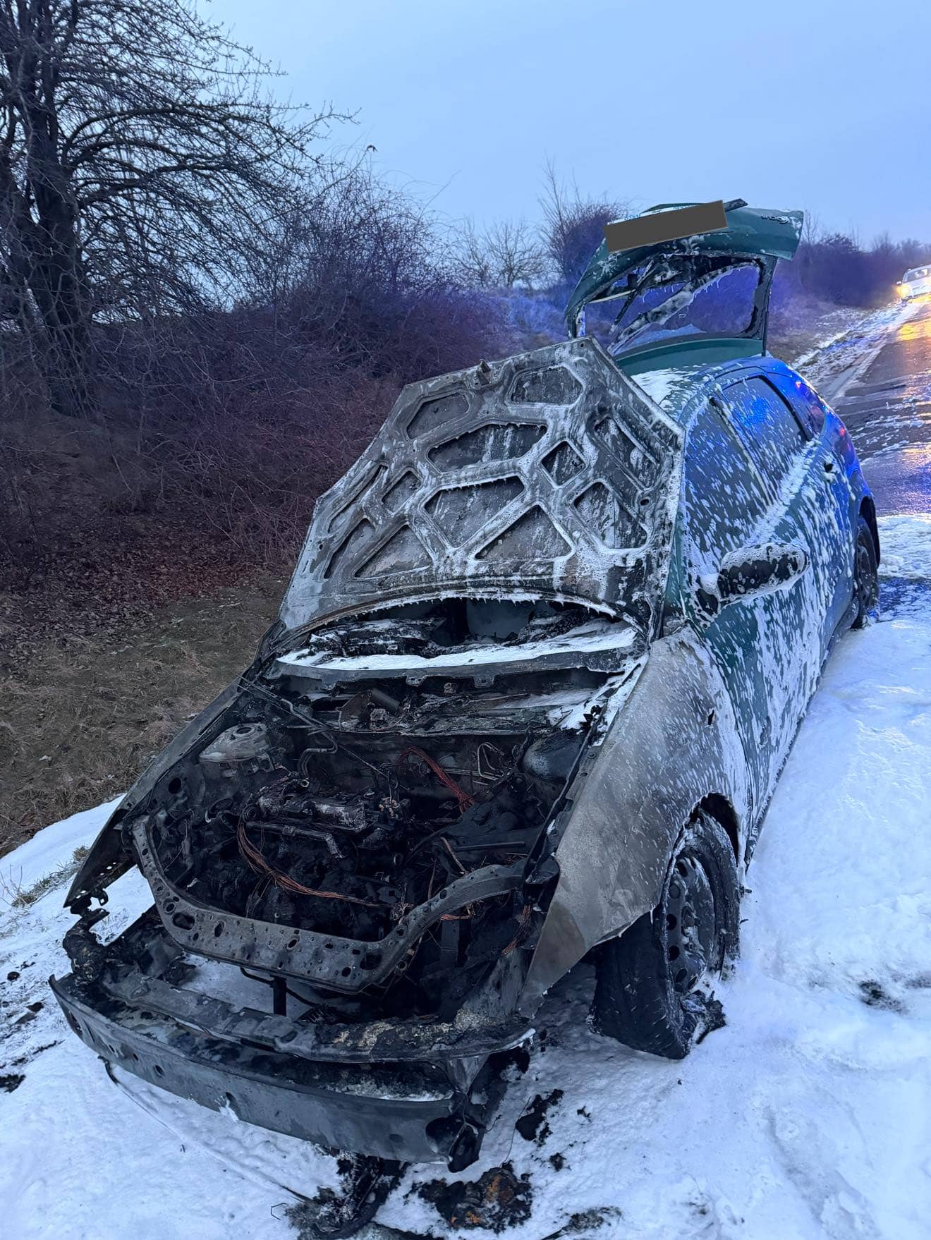 Auto w ogniu. Szybka akcja strażaków