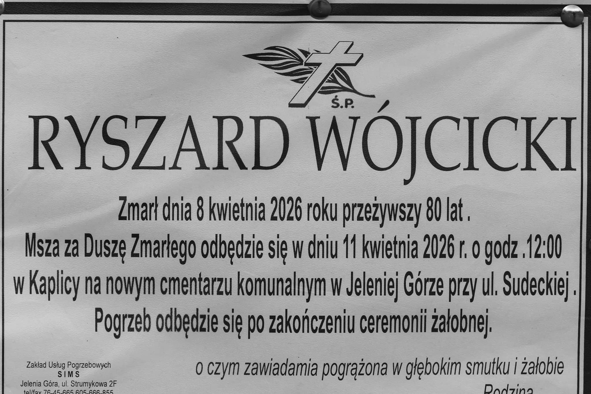 Zmarł Ryszard Wójcicki