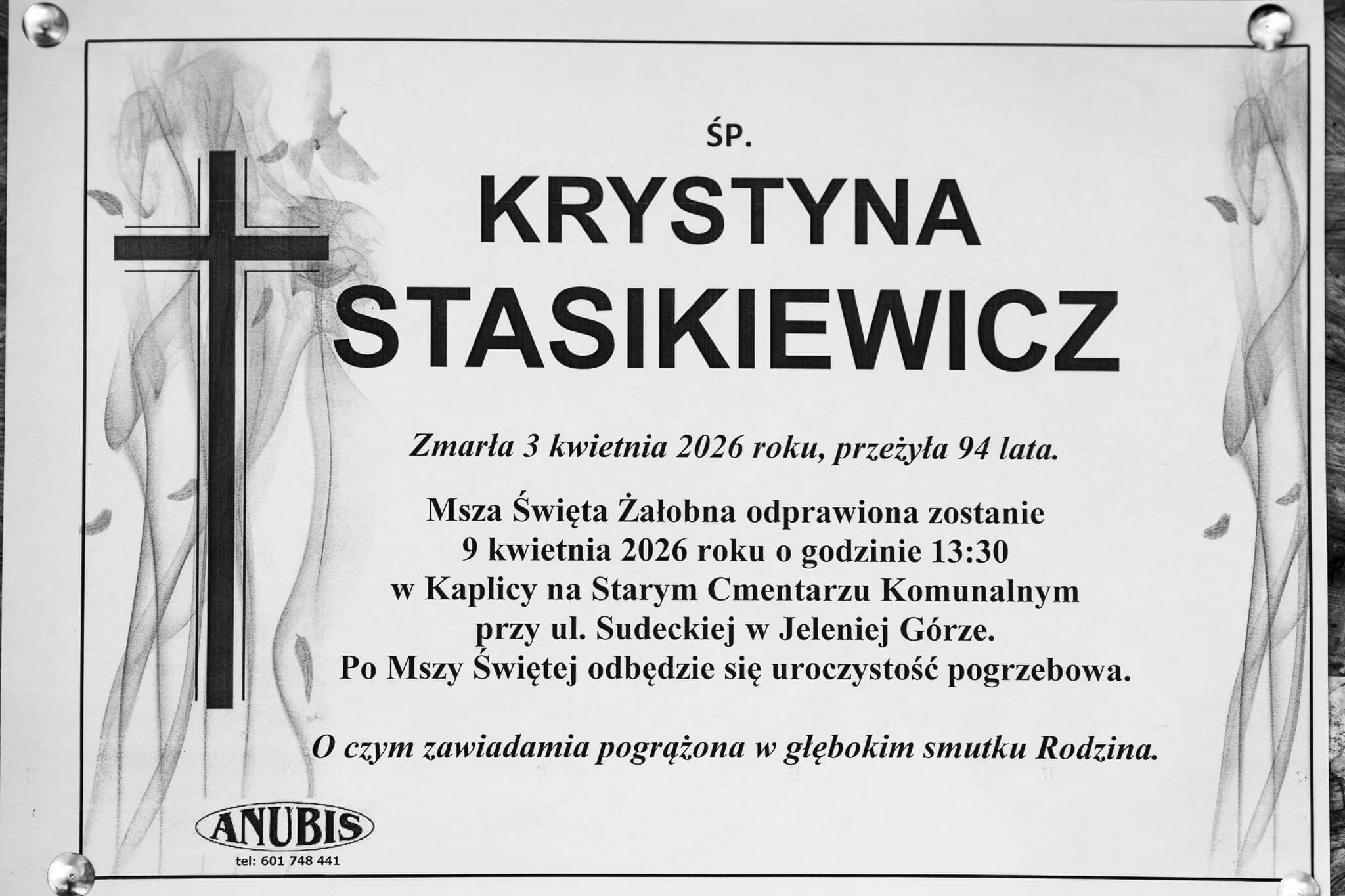 Zmarła Krystyna Stasikiewicz