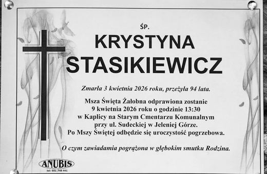 Zmarła Krystyna Stasikiewicz