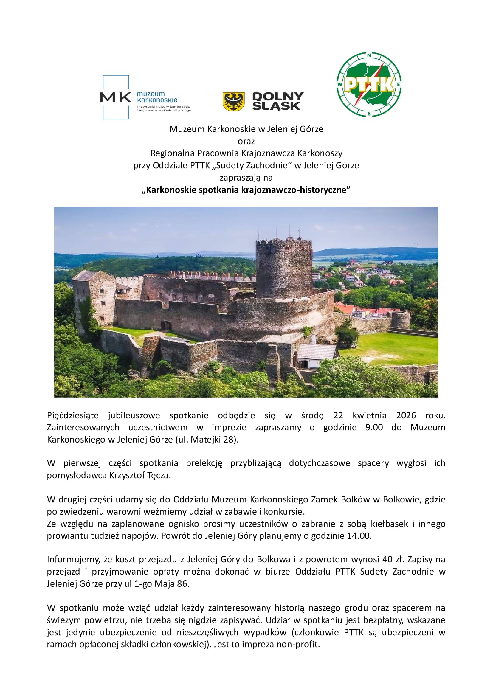 Jubileuszowe Karkonoskie Spotkanie Krajoznawczo–Historyczne