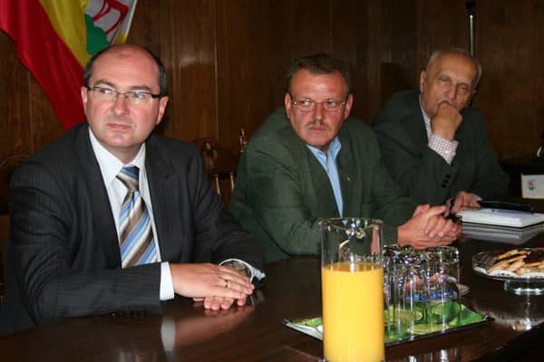 Mł. insp. Grzegorz Rybarczyk wśród gości z Tarnopola.