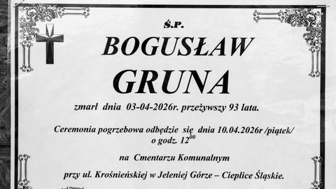 Zmarł Bogusław Gruna
