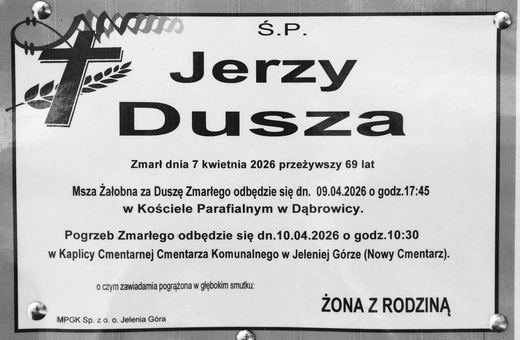 Zmarł Jerzy Dusza