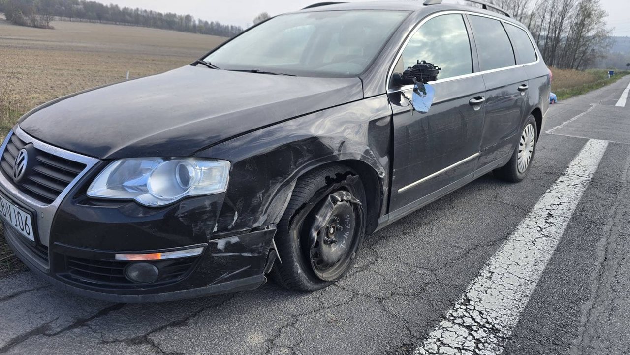 Passat z Audi starli się bokiem