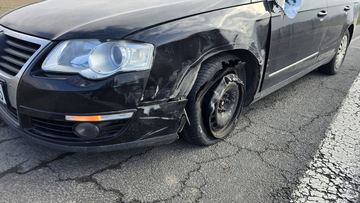 Passat z Audi starli się bokiem