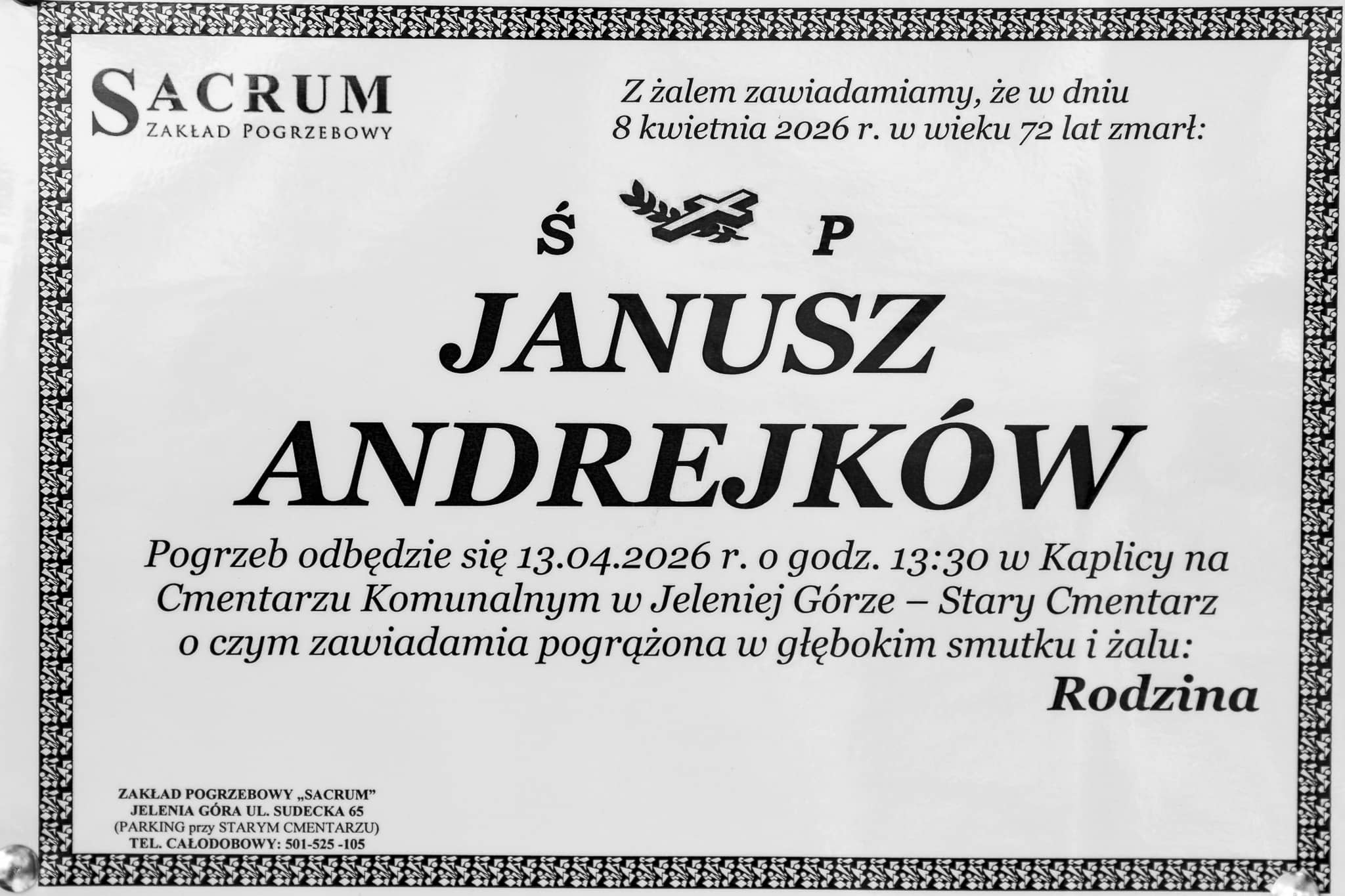 Zmarł Janusz Andrejków