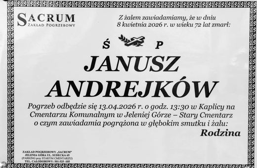 Zmarł Janusz Andrejków