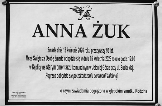 Zmarła Anna Żuk
