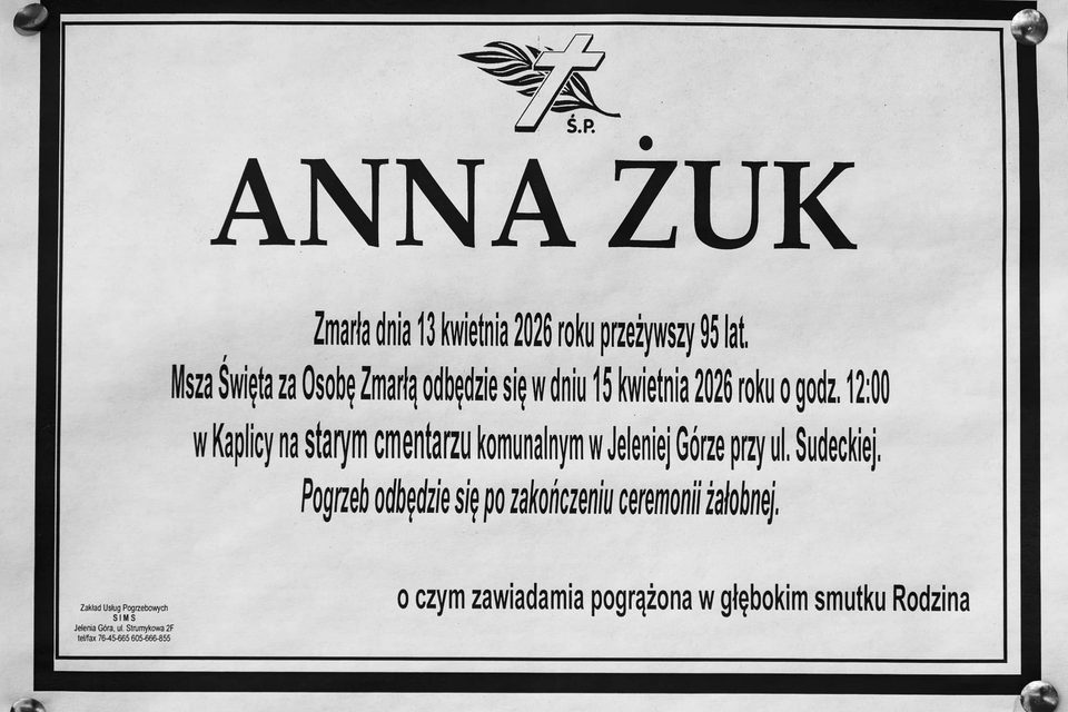 Zmarła Anna Żuk