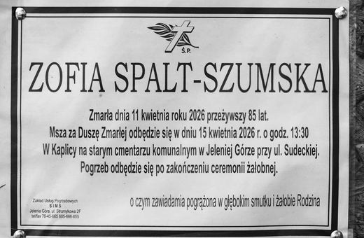 Zmarła Zofia Spalt–Szumska