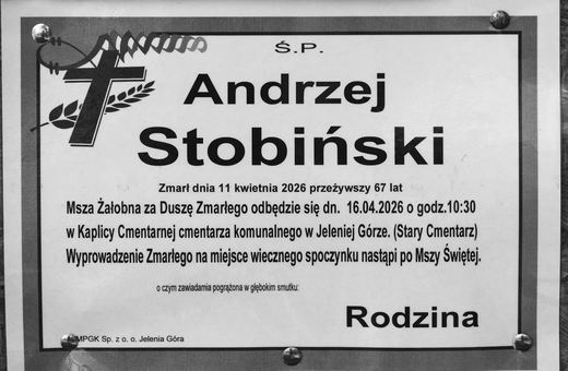 Zmarł Andrzej Stobiński