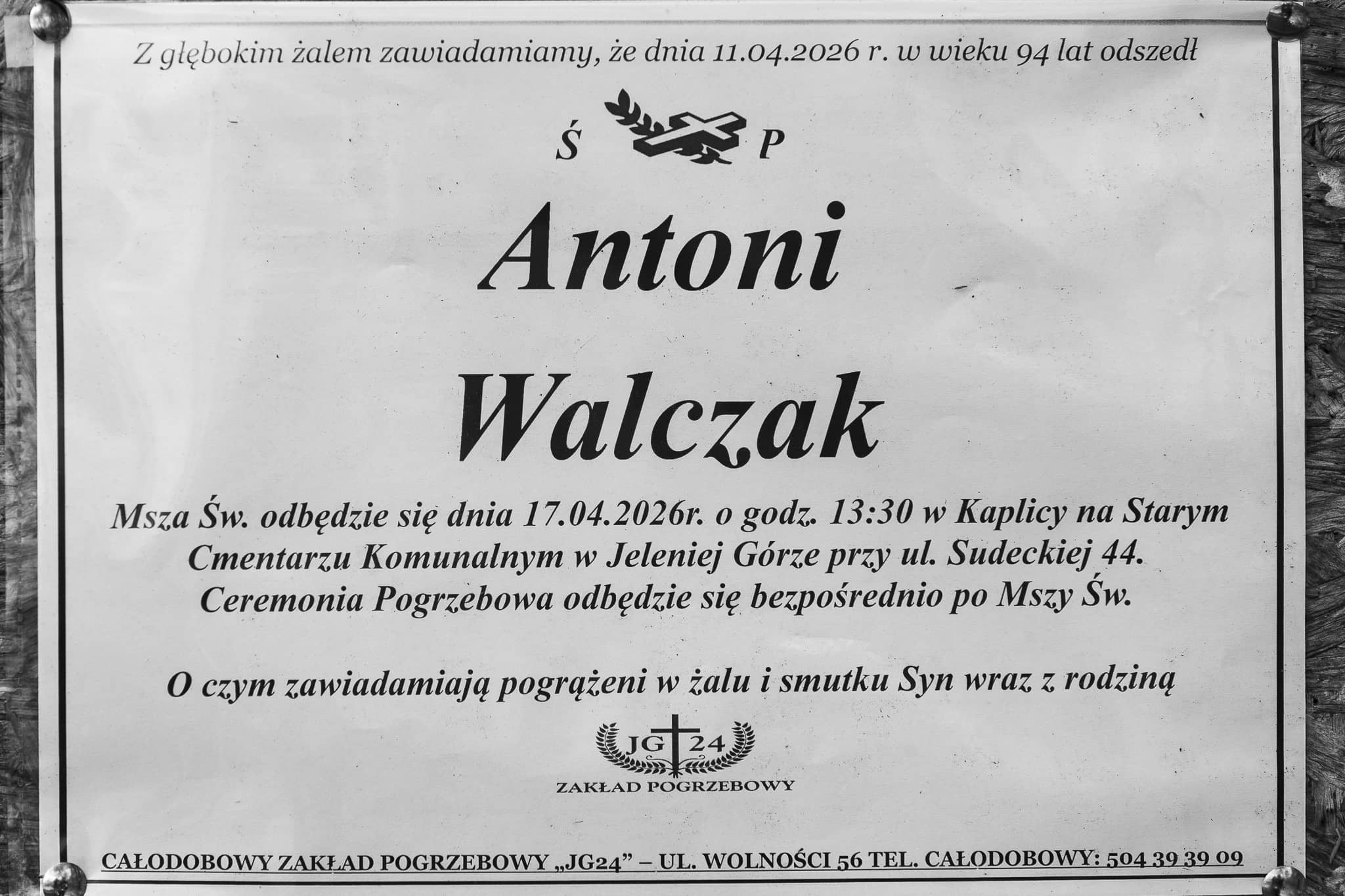 Zmarł Antoni Walczak