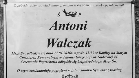 Zmarł Antoni Walczak