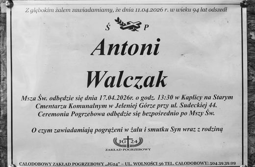 Zmarł Antoni Walczak