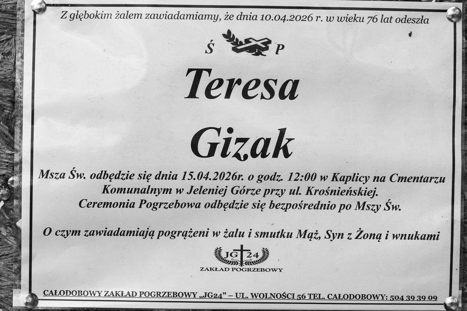 Zmarła Teresa Gizak