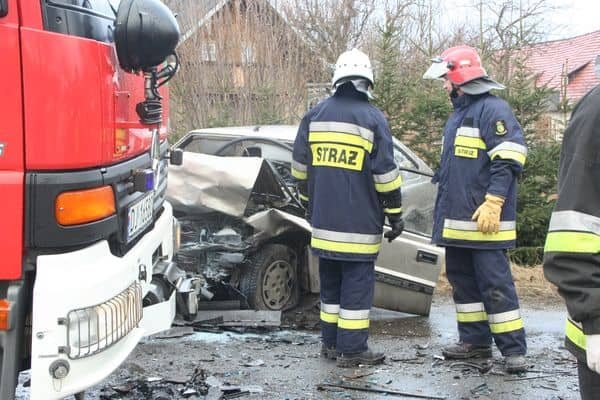 Zderzenie czołowe w Mysłakowicach