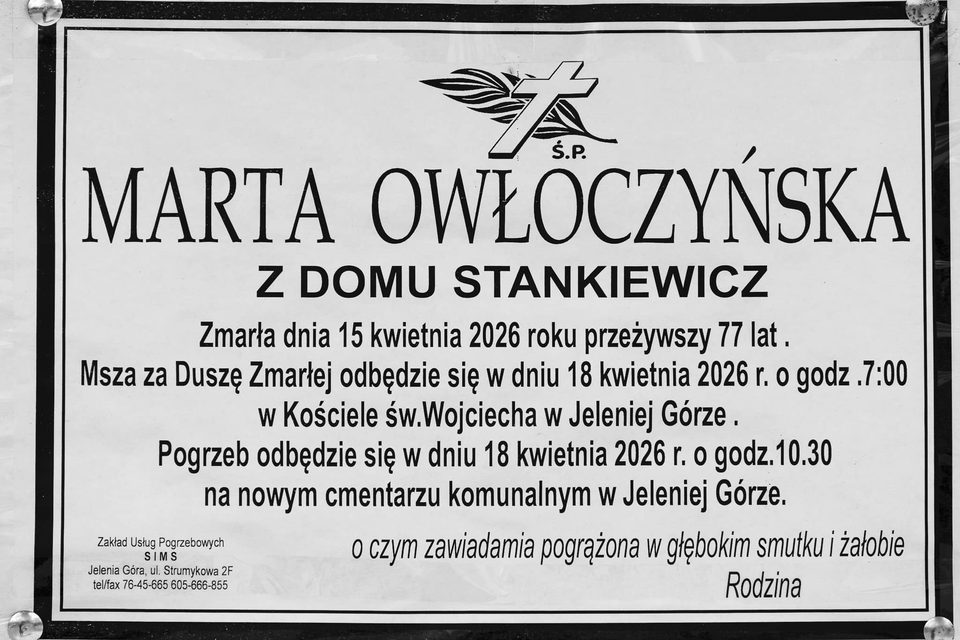 Zmarła Marta Owłoczyńska