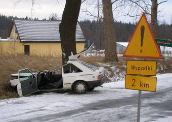 Zima wróciła – wypadek pod Dziwiszowem