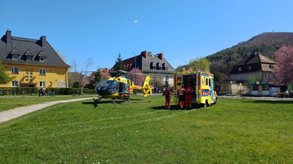 Poważny wypadek, na miejscu śmigłowiec LPR