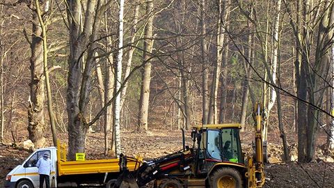 Na budowie elektrowni Bobrowice przy Borowym Jarze.